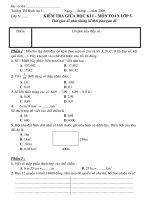 Đề thi toán lớp 5 GHKII
