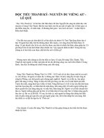 ĐỘC TIỂU THANH KÍ