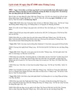 Lịch trình 10 ngày Đại lễ 1000 năm Thăng Long.doc