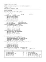 Đề Thi Sinh Học 9 HK2