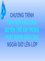 Tích hợp giáo dục quyền trẻ em trong HDGD NGLL