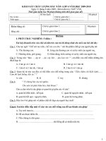 Đề khảo sát học sinh lớp 6 đầu năm