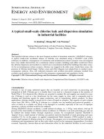 A typical small-scale chlorine leak and dispersion simulation in industrial facilities