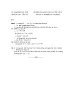 Toán học 10: Đề thi - Đáp án KSĐN 2010-2011