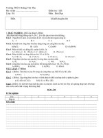 Đề kiểm tra hóa 8 tiết 16