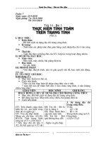 Tiết 14 - Thực hiện tính toán trên trang tính (t2)