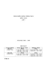 Phân phối chương trình toán 7