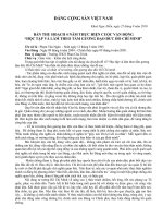 BAN THU HOACH HOC TAP TAM GUON ĐẠO ĐUA HCM