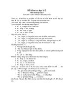 Đề kiểm tra học kì II -Sinh học