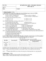 Đề KT Địa 7 định kỳ HK I(đáp án)