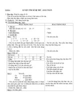 LUYỆN TÌM SỐ BỊ TRỪ ; GIẢI TOÁN (T12 - chiều)