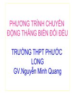 PT chuyển động thẳng biến đổi đều