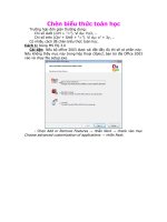 Chèn ký hiệu toán học vào PPT