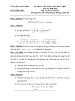 De thi vao chuyen tinh Quang Binh nam 2009