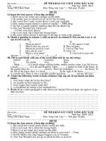 Đề KSCL đầu năm môn TA 7 năm học 2009 - 2010