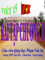 Tiết 15 - Bài tập chương II