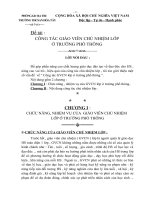 Công tác GVCN lớp ở trường phổ thông