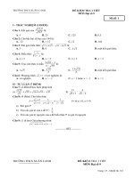 Đề KT chương 1(Đại số 9)