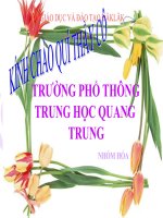 Tiết 42: Phân loại phản ứng trong hóa học vô cơ
