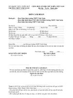 Mẫu giấy cam đoan của HS vi phạm nội quy