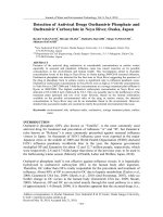 Detection of Antiviral Drugs Oseltamivir Phosphate and Oseltamivir Carboxylate in Neya River, Osaka, Japan