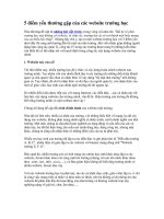 5 ĐIỂM YẾU TẠO CÁC website TRƯỜNG HỌC