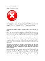 Khắc phục lỗi thường gặp ở máy tính