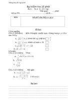 Bộ đề kiểm tra toán 9(Cả năm)-Đại số