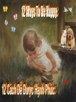 12 cách để được hạnh phúc