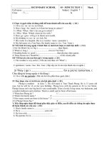 Kiểm tra 1 tiết Anh 7