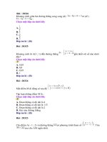 Bộ đề trắc nghiệm và đáp án số 12