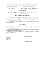 quyết định phân công GV soạn đề thi HKII