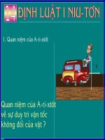 ĐỊNH LUẬT I NIU TƠN