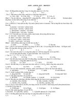 Đề cương ôn kiểm tra phần amin