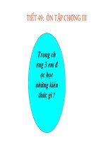 Tiết 49: Ôn tập chương 3