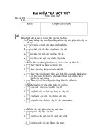 bài kiểm tra một tiết sinh 9