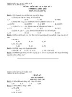 đề thi lớp 4+5 giưa học kì 1 năm học 01- 11