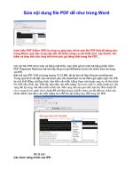 Sửa nội dung file PDF dễ dàng
