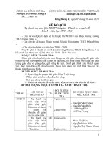 Kế hoạch thanh tra hoạt động SP Nhà giáo lần I