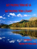 Tiết 39: BẤT PHƯƠNG TRÌNH MŨ VÀ BẤT PHƯƠNG TRÌNH LÔGARIT