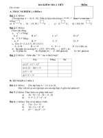 Đề + ĐA KT tiết 18 số học 6