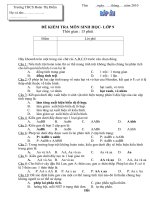 KT 15 phút lần 1 HKI- đề 4