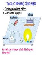 Tiết 28: cường độ dòng điện
