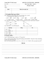 Kiểm tra Toán 9- lần 2