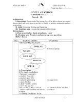 Giáo Án Anh 6 tiết 10