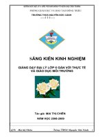 Giảng dạy địa lý lớp 6 gắn với thực tế và GD môi trường