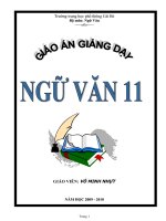 Giáo án Ngữ văn 11 mới - Võ Minh Nhựt