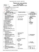 Giao an anh 3 Lesson 1