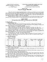 Báo cáo Tổng kết năm học 2008 - 2009