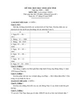 Đề thi HSG tỉnh môn Sử 9